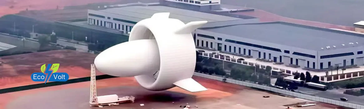 Гигантский «инопланетный» дирижабль над Китаем: будущее ветроэнергетики?