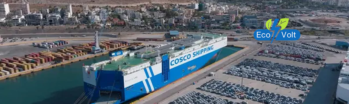 Китайское судно-автовоз на солнечной энергии доставило 4 000 электромобилей в Грецию и сократило выбросы CO₂ на 2 100 тонн 🌍