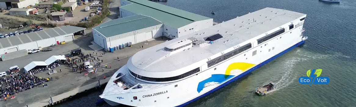 Найбільше у світі електричне судно успішно пройшло ходові випробування з батареями масою 275 тонн
